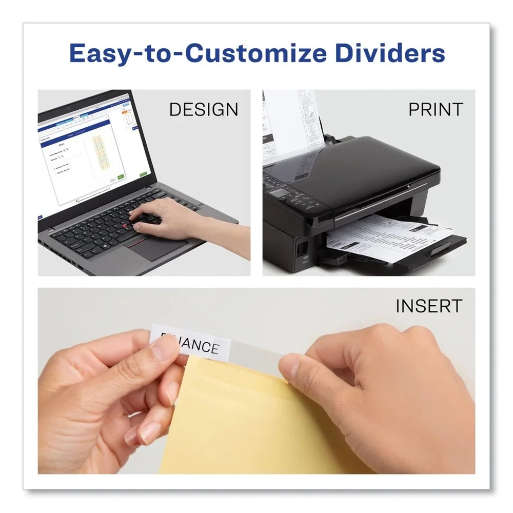 10 Pack Avery Big Tab Yellow Dividers